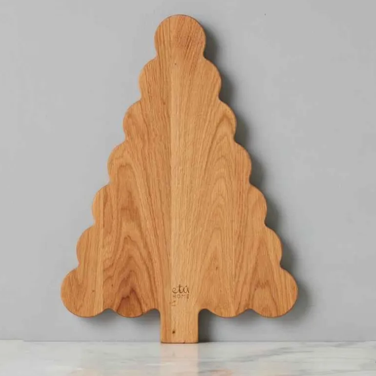 Acacia Wood Large Scalloped Tree Cutting Board
