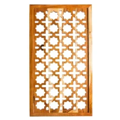 Acacia Wood Laser Cutout Wall Panel - Star