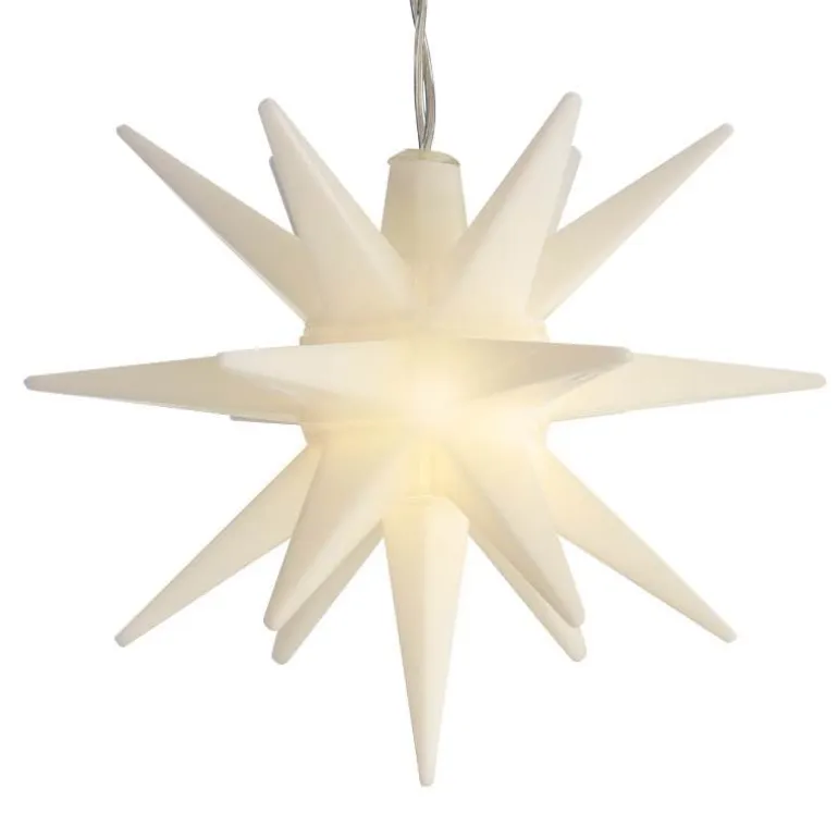 All-Weather Lighted Hanging Moravian Star, 4.75" dia.