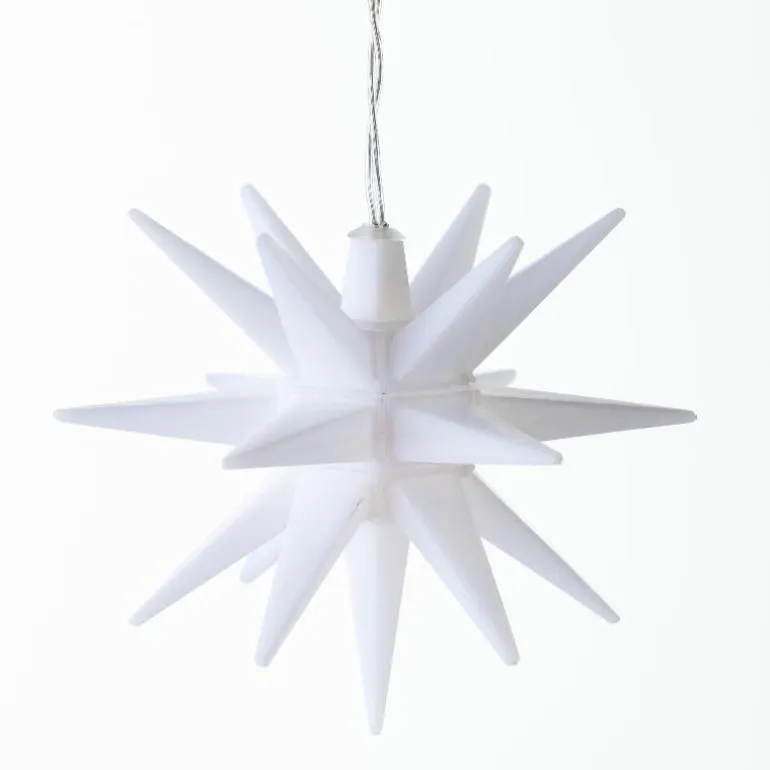 All-Weather Lighted Hanging Moravian Star, 4.75" dia.