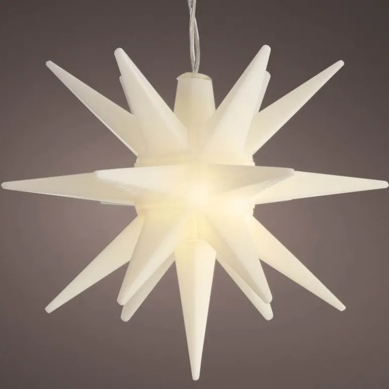 All-Weather Lighted Hanging Moravian Star, 4.75" dia.
