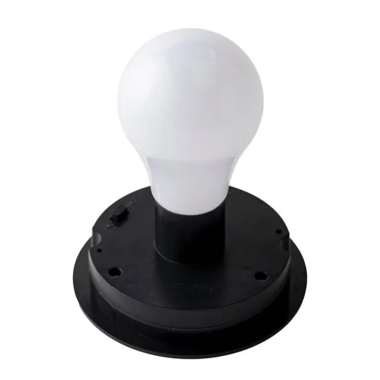 All-Weather Wicker Solar Table Lantern - Black