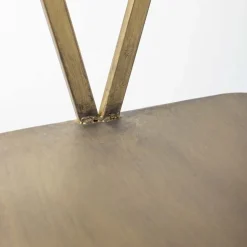 Antique Brass Wishbone Accent Chair