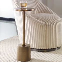 Antique Gold Drink Table