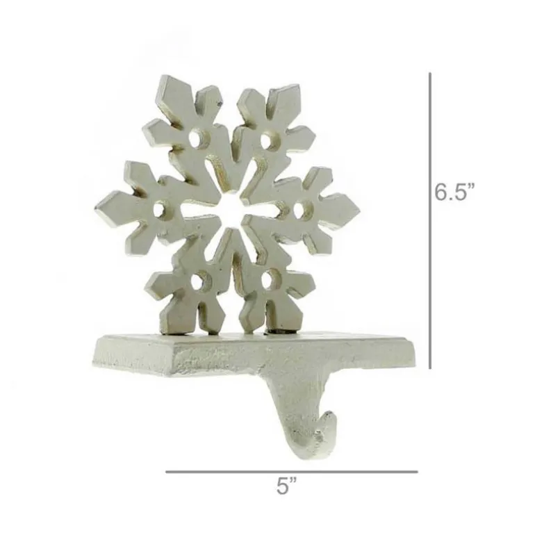 Antique White Snowflake Holiday Stocking Holder