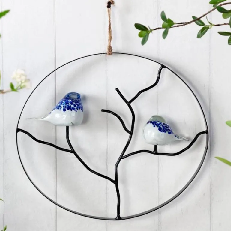 Art Glass Bird Wall Sculpture