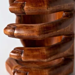 Artisan Carved Hand Wine Bottle Holder
