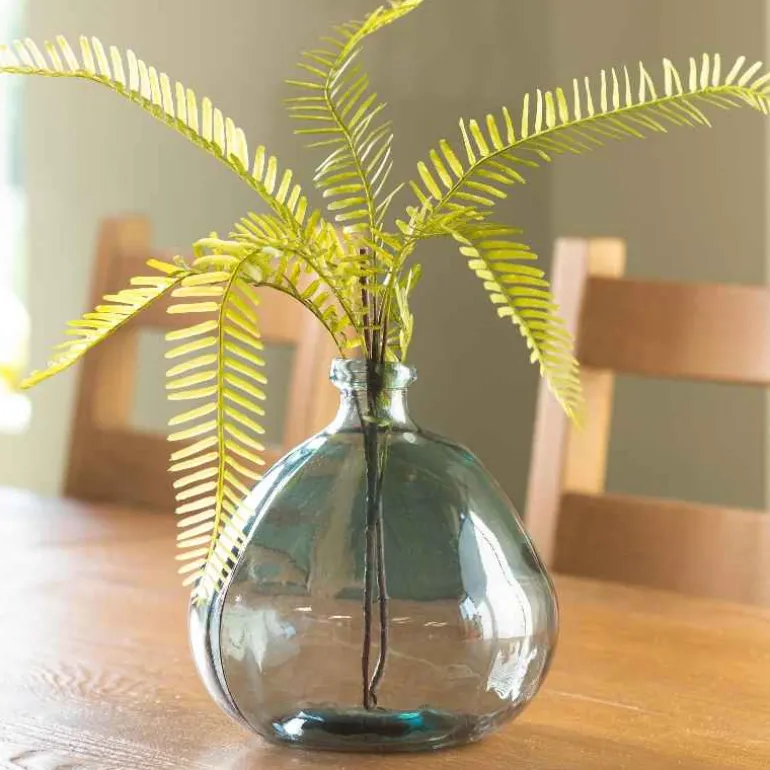Askew Recycled Glass Balloon Vase, 9" - Gray