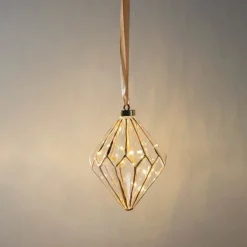 Battery Operated Micro LED Diamond Ornament