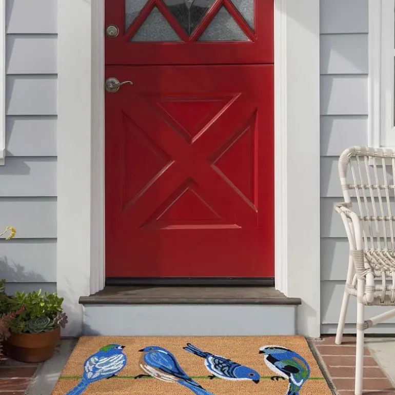 Beautiful Bluebirds Coir Doormat