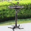 Bird and Twigs Sundial Bird Bath