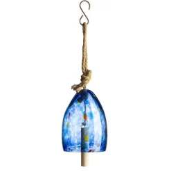 Blue Glass Garden Bell