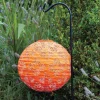Brights Geo Palm Solar Lantern, 12"Dia. - Clementine