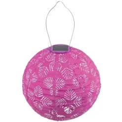 Brights Geo Palm Solar Lantern, 12"Dia. - Violet