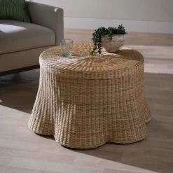 Capris Rattan Scalloped Edge Cocktail Table