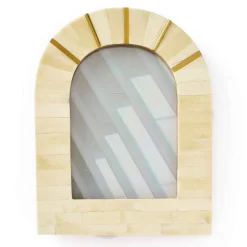 Carved Bone with Brass Arched Photo Frame, 5" x 7"