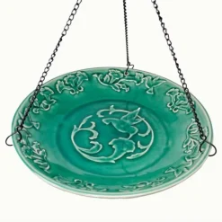 Ceramic Hanging Bird Bath - Hummingbird