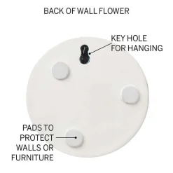 Ceramic Wall Flowers, 6" - Light Aqua