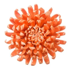 Ceramic Wall Flowers, 6" - Orange