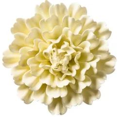 Ceramic Wall Flowers, 8" - Pale Yellow