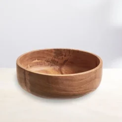 Chiku Teak Wood Bowl, Medium