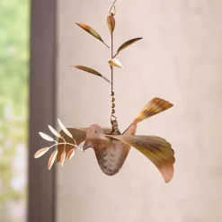 Copper Hanging Dove Ornament