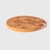 Cork Trivet with Leather Handle, 12"Dia.