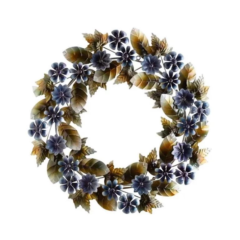 Cornflower and Chicory Metal Wreath