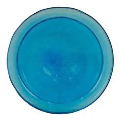 Crackle Glass Birdbath with Garden Stake