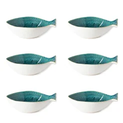 Dori Dourada 6" Bowls, Set of 6 (blue)