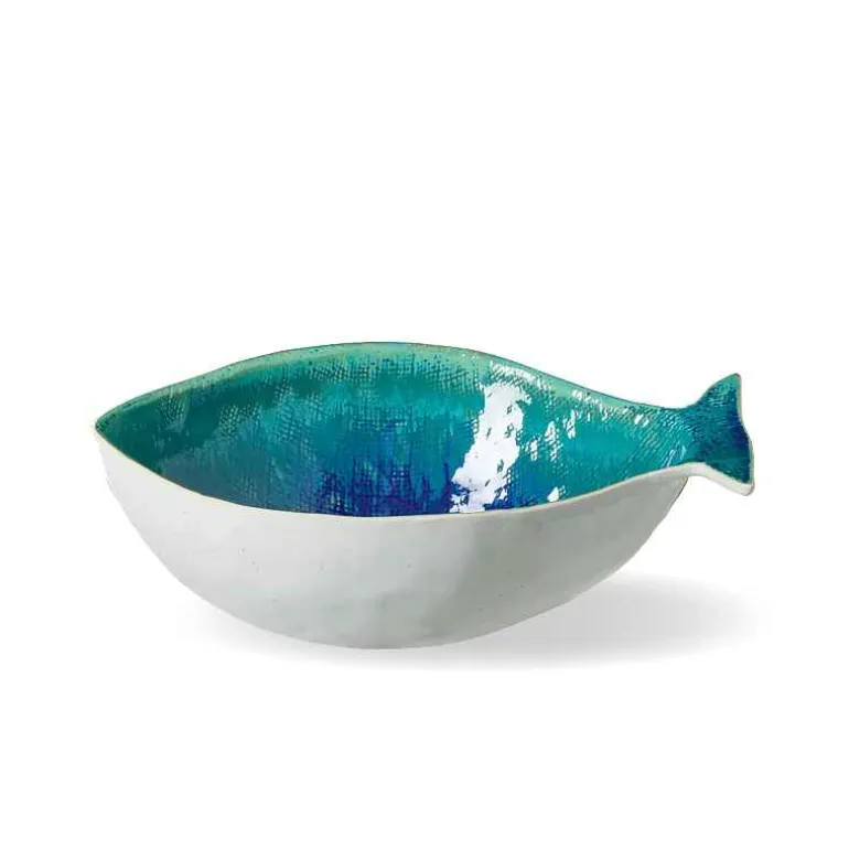 Dori Dourada 12" Serving Bowl (blue)