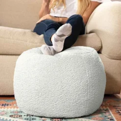Ellis Boucle Pouf - Cloud
