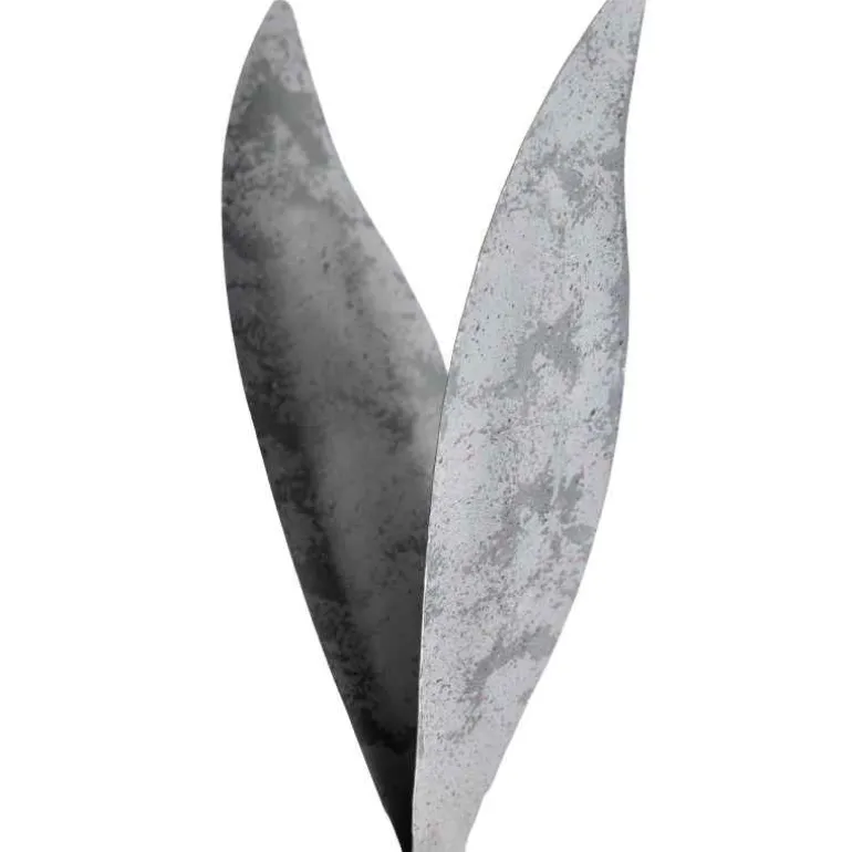 Faux Stone and Metal Rabbit Sculpture, Short
