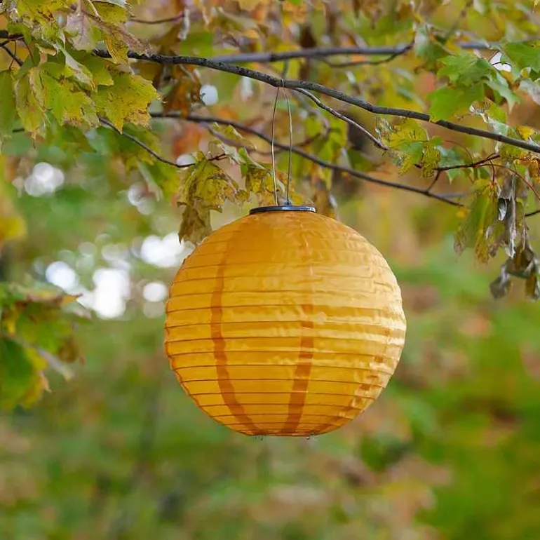 Festival Nylon Solar Lantern - Yellow