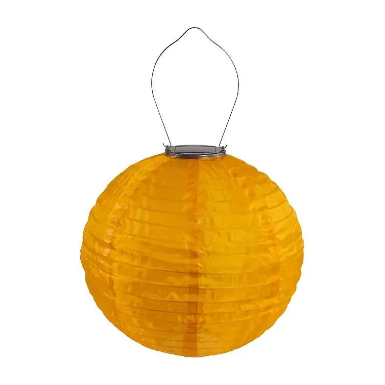 Festival Nylon Solar Lantern - Yellow