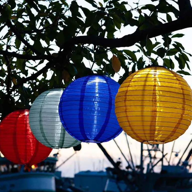 Festival Nylon Solar Lantern - Sage