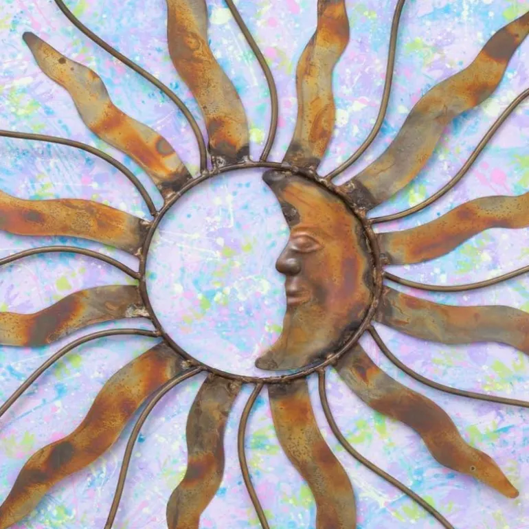 Flamed Sun, Moon, and Stars Hanging Ornament