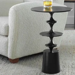 Flight Black Accent Table