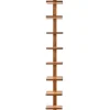 Floating Vertical Wall Shelf, 8-Shelf - Walnut