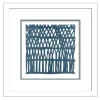 Framed Abstract Paper Wall Art - Blue Coral II