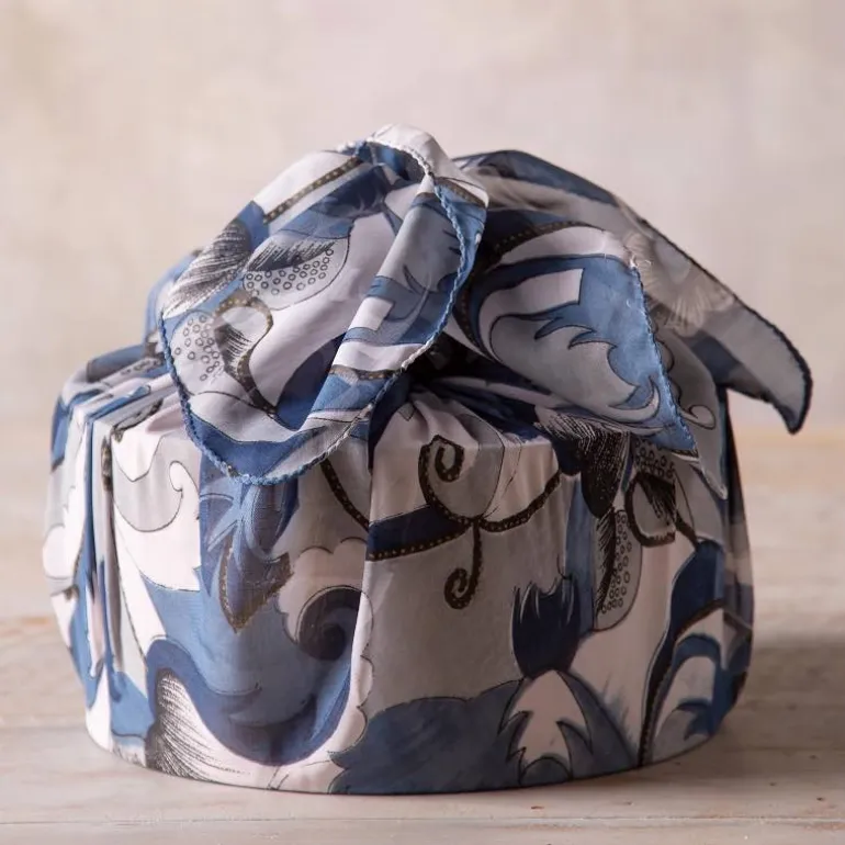 Furoshiki-Style Sari Fabric Gift Wrap, Set of 6