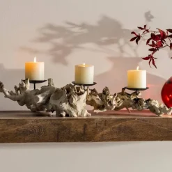Gamma Wood Candle Holder