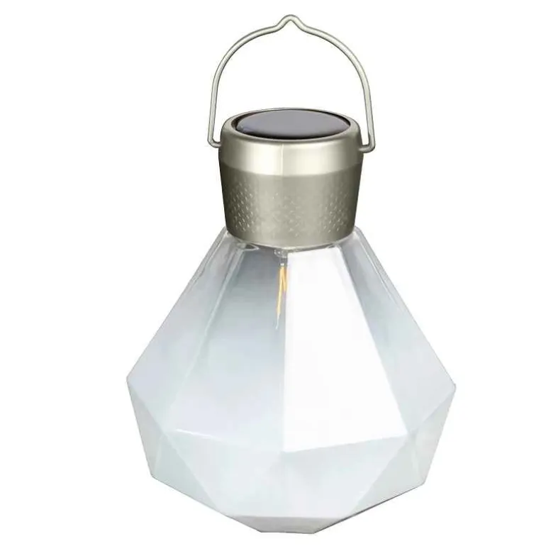 Gem Glass Solar Light - White