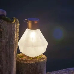 Gem Glass Solar Light - White