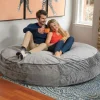 Giant Bean Bag Cocoon Chair, 6' - Gray Wolf