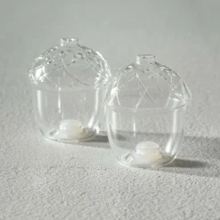 Glass Acorn Salt and Pepper Shakers, Set of 2