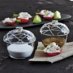 Glass Acorn Salt and Pepper Shakers, Set of 2