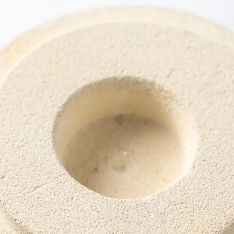 Glass and Sandstone Tealight Holders, Set of 3