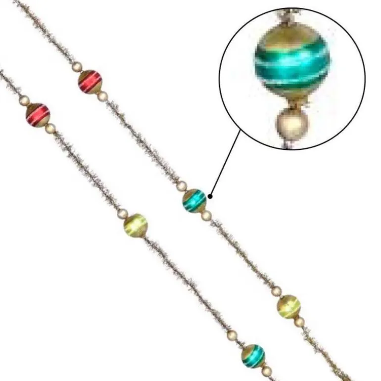 Glass and Tinsel Retro-Style Garland