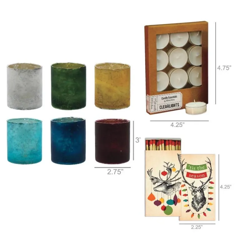 Glass Votive Gift, Set of 6
